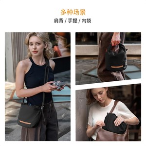 Cloud Roll Camera Bag Nylon Crossbody Bag For DSLR SLR Mirrorless Camera Travel Storage Accessories Solid Color Handbag - Product Image 2
