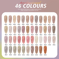 YezeColour Marque Privée OEM ODM 46 Teintes Gel UV Haute Pigmentation Nude en Pot Sans HEMA ni TPO, Lisse et Soyeux pour Manucure Professionnelle