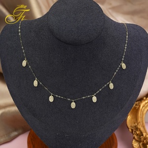 PCX Bijoux Personnalisé En Gros Réel Fine Colliers Dropshipping Valentine Cadeau Petite Amie 18kara 14Kara Or Sautoirs Colliers - Product Image 2