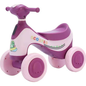 Toptan küçük bebek itme binmek 1-3 yıl çocuklar için sürgülü plastik oyuncak arabalar dört tekerlek - Product Image 3