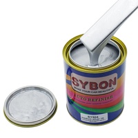 Produit chimique acrylique à base de solvant 1K argent métallisé couleur Basecoat peinture automobile poudre d'argent uniformément peinture de voiture de qualité