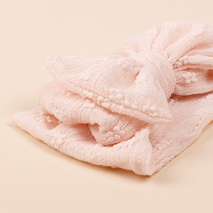 LRT New Design European Cotton Bow <strong>Baby</strong> Girl Hair Accessories Soft Embroidery Elastic Bowknot <strong>Baby</strong> Hair Band <strong>Headbands</strong> for Kids - Product Image 6