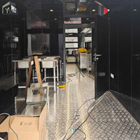 Bar-restaurant modulaire en conteneur maritime de 40 pieds, design personnalisable, préfabriqué, avec toit.
