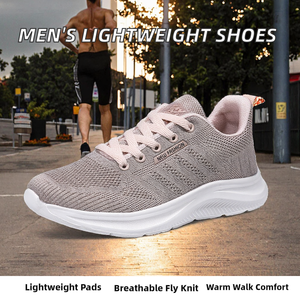 Chaussures de course pour hommes de haute qualité, en maille respirante, à lacets, légères, confortables, avec amorti, augmentant la taille, printemps-hiver - Product Image 2