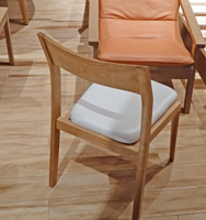 Chaise de salle à manger en bois de gris massif, coussins, siège confortable et souple, ensemble de meubles de salle à manger