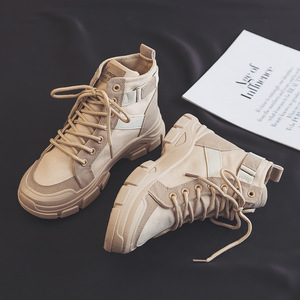 Zapatillas <span class=keywords><strong>de</strong></span> Lona Versátiles para Mujer, Estilo Caballero, <span class=keywords><strong>de</strong></span> Caña Alta con Tubo Corto, Transpirables, con Punta Cerrada, <span class=keywords><strong>Botas</strong></span> <span class=keywords><strong>de</strong></span> Senderismo para Verano y Otoño - Product Image 3