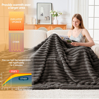 Couverture chauffante électrique en gros, couverture chauffante portable légère pour les voyages, le camping en plein air, certifiée ETL