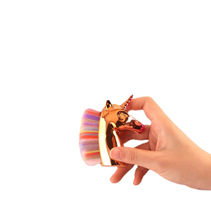 Pinceau à ongles en fibre de nylon synthétique, nouveau, dégradé arc-en-ciel, pour maquillage, fond de teint, poudre et blush, marque privée - Product Image 5