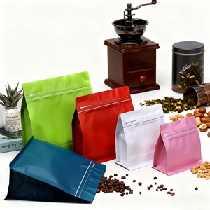 Bolsas <span class=keywords><strong>de</strong></span> Café Reutilizables <span class=keywords><strong>con</strong></span> Fondo Plano, Cierre Lateral y Válvula, Impresión Personalizada y Sellado Térmico - Product Image 3
