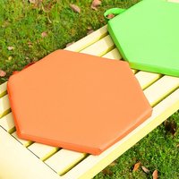 Couleur unie 38*38cm PU cuir extérieur parc coussin coussin étanche carré rond hexagonal corde levage conception mémoire coton tapis
