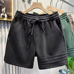 Shorts en coton rayés de qualité supérieure, de créateurs américains, décontractés, amples, pour hommes - Product Image 2