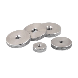 Có khía Vòng <span class=keywords><strong>Nut</strong></span> phần cứng ốc vít M4 M5 M6 M8 M10 M12 Knurled ngón tay cái hạt 304 thép không gỉ Đầu phẳng tay vít - Product Image 1
