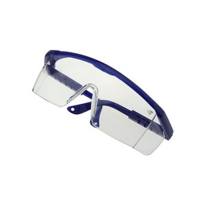 Lunettes de sécurité à monture intégrale, monture bleue, verres transparents, protection pour travaux en laboratoire chimique - Product Image 3
