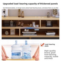 Set Kabinet TV Rendah Minimalis Modern Nordik Kaki MDF Multifungsi Bongkar Pasang untuk Ruang Tamu Apartemen Kecil Perakitan Mudah