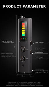 Détecteur de caméra cachée Vodasafe K13, localisateur de signal RF et magnétique, outil anti-espion portable pour la confidentialité et la sécurité en voyage, hôtel, voiture - Product Image 6