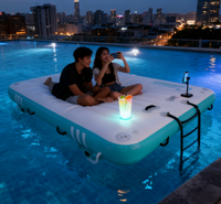 Aufblasbares PVC-Schwimm bett/Tisch im Freien, geeignet für Angeln, Kinderspiel und Schwimmbäder (Luftpumpe/Ventilator inklusive).