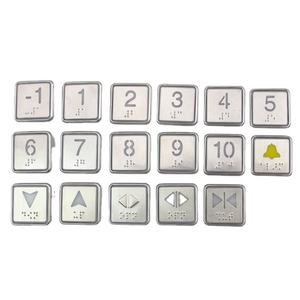 Elevador Botón cuadrado <span class=keywords><strong>universal</strong></span>, Acero inoxidable, 32mm, con <span class=keywords><strong>Braille</strong></span> BS34C Home Elevator, Lift, Alta calidad, - Product Image 1