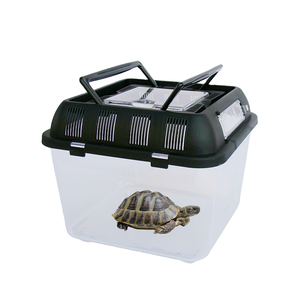 Accessori per pesci e tartarughe in plastica trasparente di alta qualità per animali domestici con <span class=keywords><strong>Design</strong></span> quadrato piccolo <span class=keywords><strong>acquario</strong></span> da viaggio - Product Image 1