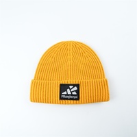 Bonnet tricoté chaud d'hiver pour l'extérieur, personnalisé avec logo tissé, design tendance