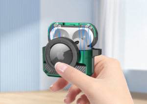 Étui Weview Fashion Defender pour <span class=keywords><strong>AirPods</strong></span> <span class=keywords><strong>Pro</strong></span> 2 Boucle de verrouillage de l'interrupteur Couverture antichoc pour écouteurs Logo personnalisé avec support <span class=keywords><strong>Airtag</strong></span> - Product Image 2