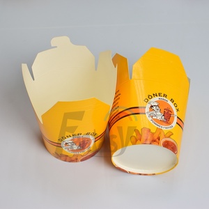 Logotipo del cliente Contenedor de comida desechable para llevar Caja de <span class=keywords><strong>pasta</strong></span> Caja de fideos de papel Kraft Embalaje - Product Image 1