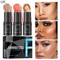 Trois bâtonnets de maquillage multifonctions, décoration, blush, ensemble de bâtonnets illuminateurs en boîte, surligneur, contour, ombre, bâtonnet illuminateur