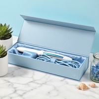 Boîte cadeau de luxe personnalisée en carton rigide avec couvercle à rabat et fermeture magnétique, doublée d'éponge écologique, pour fer à lisser les cheveux