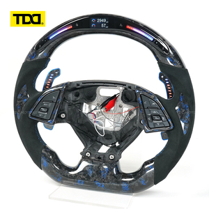 พวงมาลัยหนัง TDD คาร์บอนไฟเบอร์ LED สำหรับ Chevrolet Camaro C5/C6/C7/C8 Silverado GMC Cruze Camaro SS ของแท้แบบกำหนดเอง - Product Image 2