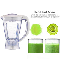 Pièces de rechange de haute qualité pour blender 1,5 L, gobelet de remplacement en plastique durable
