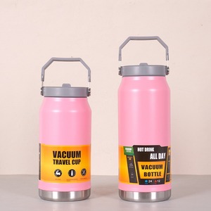 1600ml Vacuum Insulated Stainless Steel Water Bottle Tumbler Double Wall Travel <b>Cup</b> All Day Hot <b>Cold</b> - Product Image 1