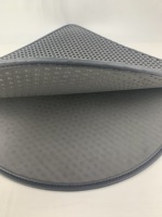 Tapis à litière pour chat en EVA double couche en forme d'éventail, nid d'abeille, anti-éclaboussures, tapis de récupération de litière pour chat