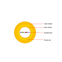 12 Fibers 96 Fiber 144 Cores Single Mode Indoor Round Ribbon Fiber Optic Cable for Patch Cord