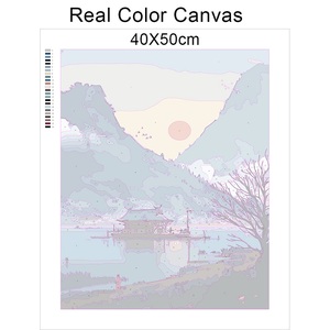 Picture Custom DIY Portrait Landscape Mountains-and-waters Canvas Wall Decor <strong>Painting</strong> by Number for Adults Kids Beginner - Product Image 6