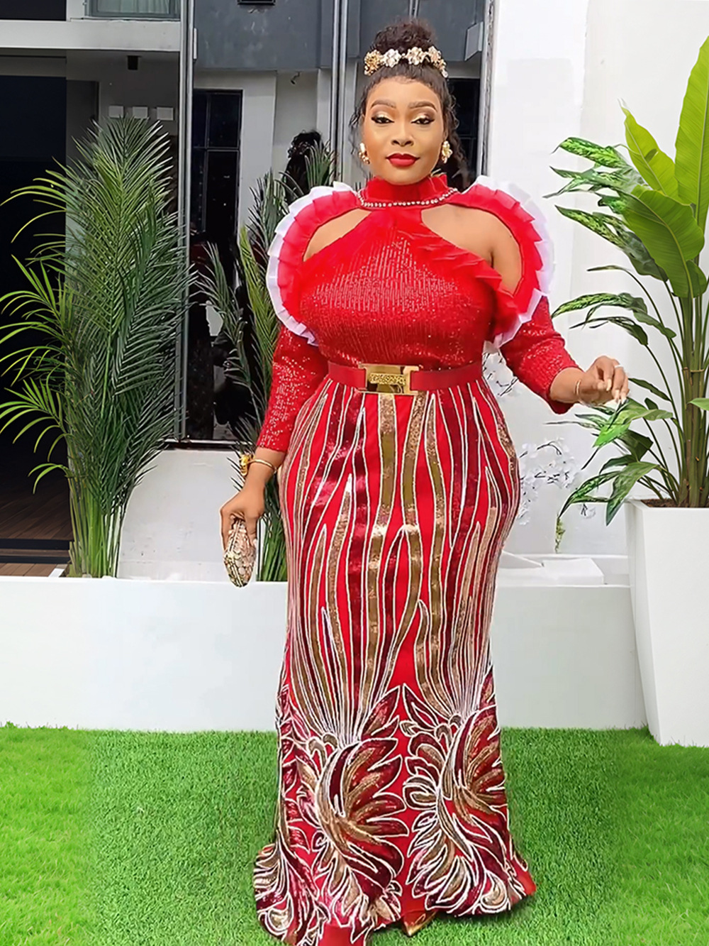 Buy Christmas Party Plus Size Dresses Luxurious Velvet Material |  Alibaba.com