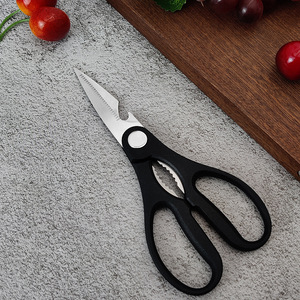 Tijeras de Cocina de Acero Inoxidable 9180 Negras en Forma de V para Preparación de Alimentos en el Hogar - Product Image 1