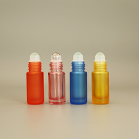 Expédition rapide, flacon de parfum en verre rose à fond épais, 10 ml, impression de logo, matériau recyclé, huile essentielle