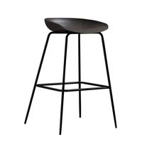 Tabouret de bar commercial moderne, structure métallique de haute qualité, dossier en bois, chaise de bar pour restaurant, café, hôtel, projet de mobilier