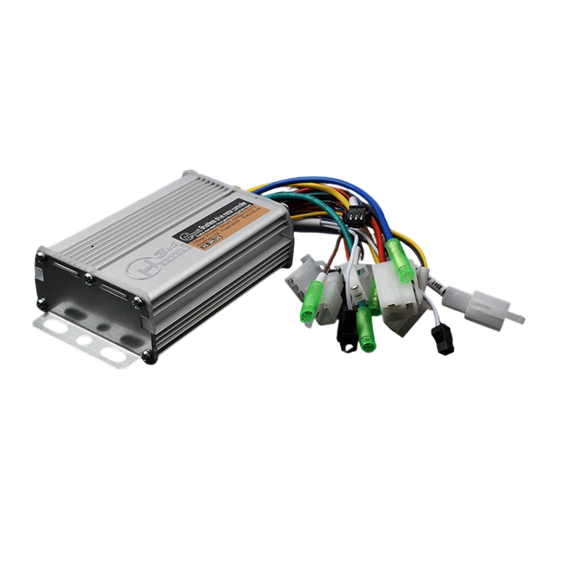 Electric Bike Controller 6-MOSFET 24V 350W Brushless Aluminum Waterproof Sine Wave + Square Wave + Hall-Sensor-Free Smart Model