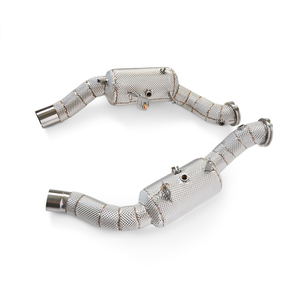 Collecteur d'échappement haute performance pour Maserati Ghibli 3.0T 2020-2023, tuyaux d'échappement <span class=keywords><strong>à</strong></span> haut débit, downpipe avec bouclier thermique - Product Image 2