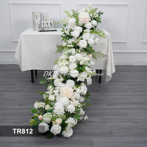 Wholesale Artificial Flower <b>Table</b> Runner Floor Silk Flower Row Wedding Decoration Road Guide Wedding Arch Fower Row - Product Image 3