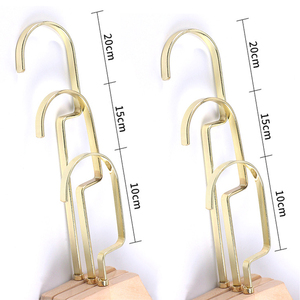 Móc vuông kim loại vàng thân thiện với môi trường chất lượng cao cho các phụ kiện quần áo và móc treo bằng gỗ với các tùy chọn tùy chỉnh - Product Image 3