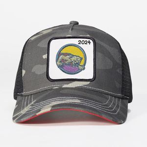 Chapeaux de camionneur personnalisés campagne 5 panneau Oem Odm 3d broderie rayures latérales chapeau ajusté de haute qualité casquettes de camionneur chapeau - Product Image 2