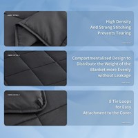 Couverture lestée pour adultes - Couverture thérapeutique à haute respirabilité, portable, pour usage hospitalier, en matériau doux avec billes de verre de qualité supérieure