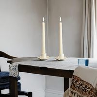 Porte-bougie conique en céramique, forme de fleur vintage, centre de table pour décoration de maison, mariage, cadeaux de pendaison de crémaillère