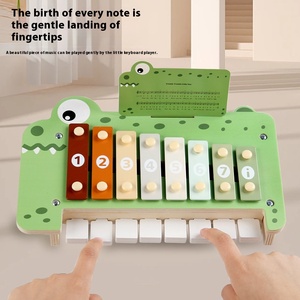 Xilófono de Educación Temprana de estilo caliente para niños y niñas cocodrilos tocando INSTRUMENTO DE <span class=keywords><strong>Piano</strong></span> Juguetes plataforma de música de percusión - Product Image 4