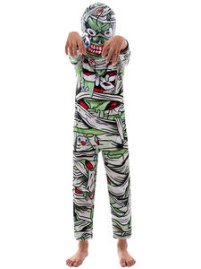 2025 nouveauté garçon Zombie combinaison avec capuche livre semaine fête habiller enfants sanglant momie Halloween Costume - Product Image 2