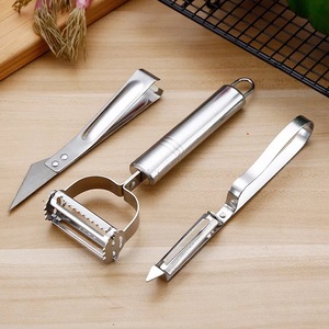 Stainless Steel Peeler 3-Piece Set Multi Function Potato Melon Fruit Tool Kitchen Utensil - Product Image 1