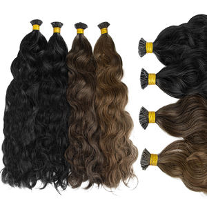 Extensions de cheveux russes I-Tip à <span class=keywords><strong>prix</strong></span> d'usine, 100 % cheveux humains Remy double drawn, ondulation naturelle, vente chaude - Product Image 1