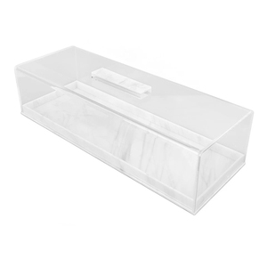 Soporte para Pastel de Acrílico con Tapa, Bandeja Rectangular para Postres con Tapa, Caja de Exhibición para Pastelería, Elegante Soporte para Pasteles - Product Image 2