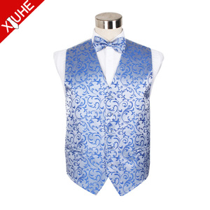 Suit Vest Single Breasted Mens Polyester Vest Custom Bright Color <strong>Purple</strong> Paisley Vest <strong>Waistcoat</strong> - Product Image 3